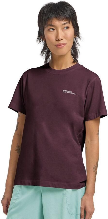 Jack Wolfskin Essential T-Shirt Women T-shirt van biologisch katoen Dames XXL amaranth - Foto 4