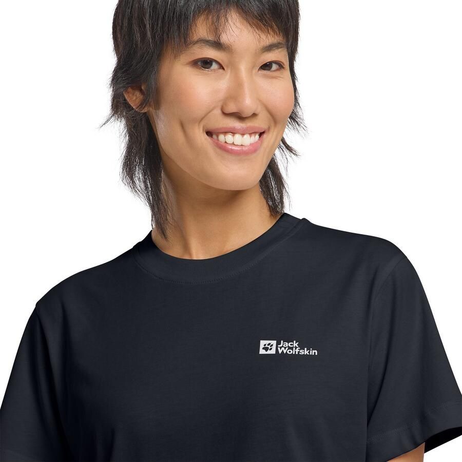 Jack Wolfskin Essential T-Shirt Women T-shirt van biologisch katoen Dames XXL dark navy dark navy