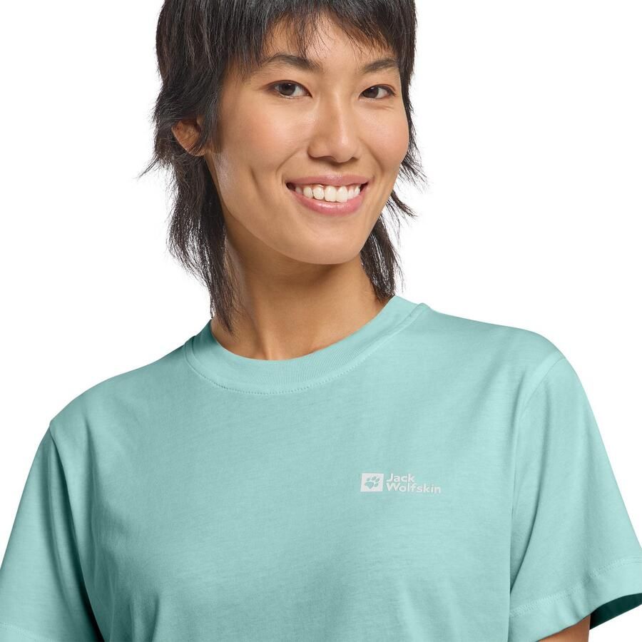 Jack Wolfskin Essential T-Shirt Women T-shirt van biologisch katoen Dames XXL soft jade soft jade - Foto 2