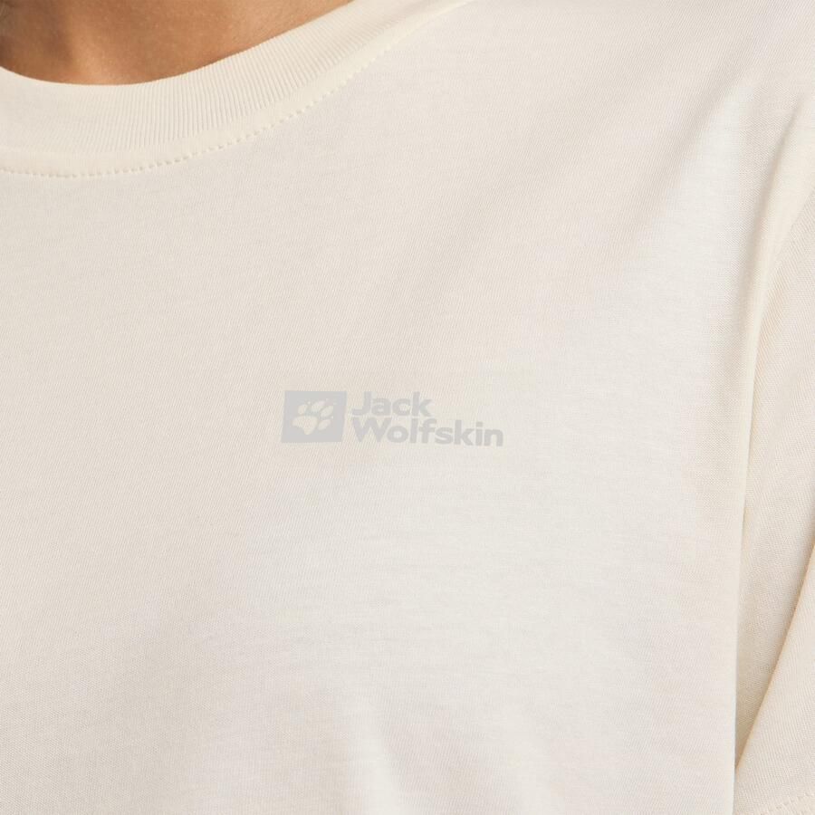 Jack Wolfskin Essential T-Shirt Women T-shirt van biologisch katoen Dames XXL cotton white cotton white - Foto 2