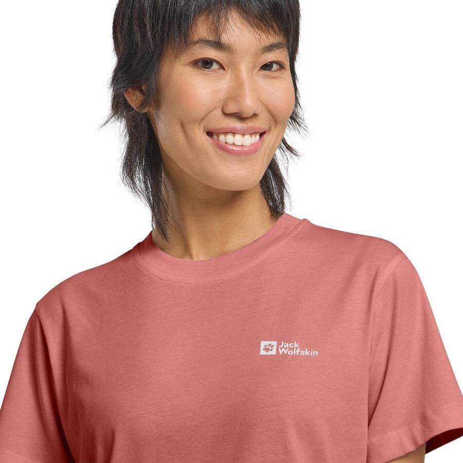 Jack Wolfskin Essential T-Shirt Women T-shirt van biologisch katoen Dames XXL mineral red mineral red - Foto 2