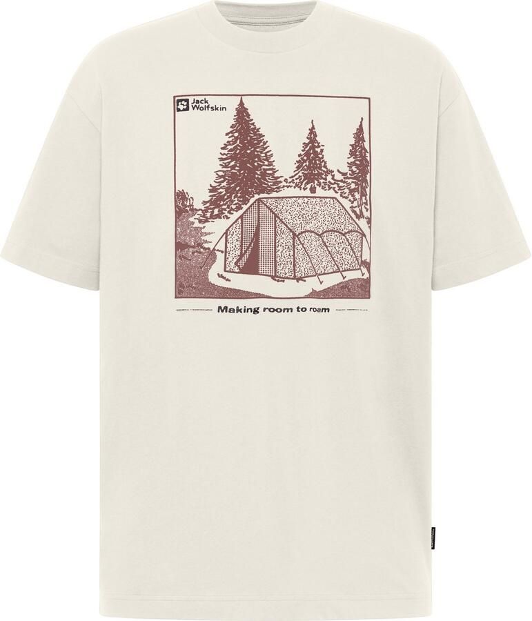 Jack Wolfskin Freeroamer T-Shirt Men T-shirt van biologisch katoen XXL tent cotton white TENT cotton white - Foto 2