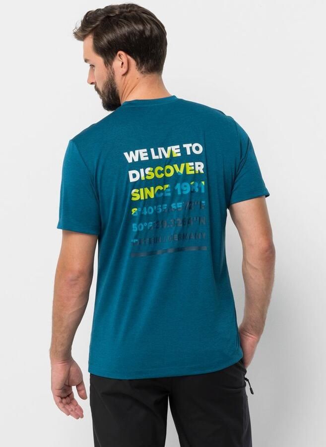 Jack Wolfskin Hiking S S Graphic T-Shirt Men Functioneel shirt Heren XXL blue daze blue daze