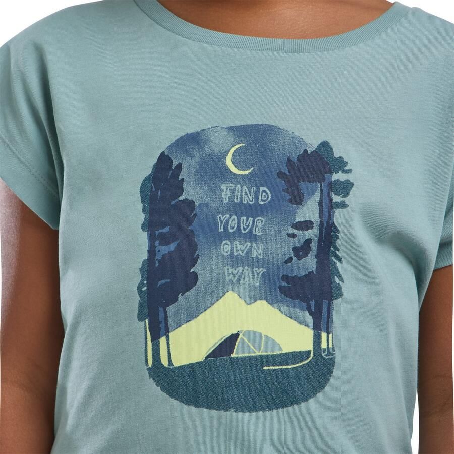 Jack Wolfskin Graphic T-Shirt T-shirt van biologisch katoen Kinderen 104 print soft jade PRINT soft jade