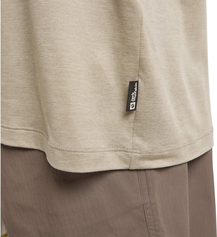 Jack Wolfskin Travel T-Shirt Men Functioneel shirt met zonnebescherming Heren XL stone heather stone heather