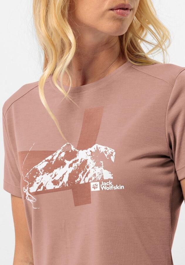 Jack Wolfskin Vonnan S S Graphic T-Shirt Women Functioneel shirt Dames XL rose dawn Rose Dawn - Foto 2
