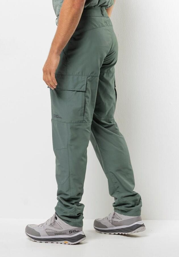 Jack Wolfskin Barrier Pant Men Wandelbroek met bescherming tegen muggen en zon Heren 46 hedge green Hedge Green