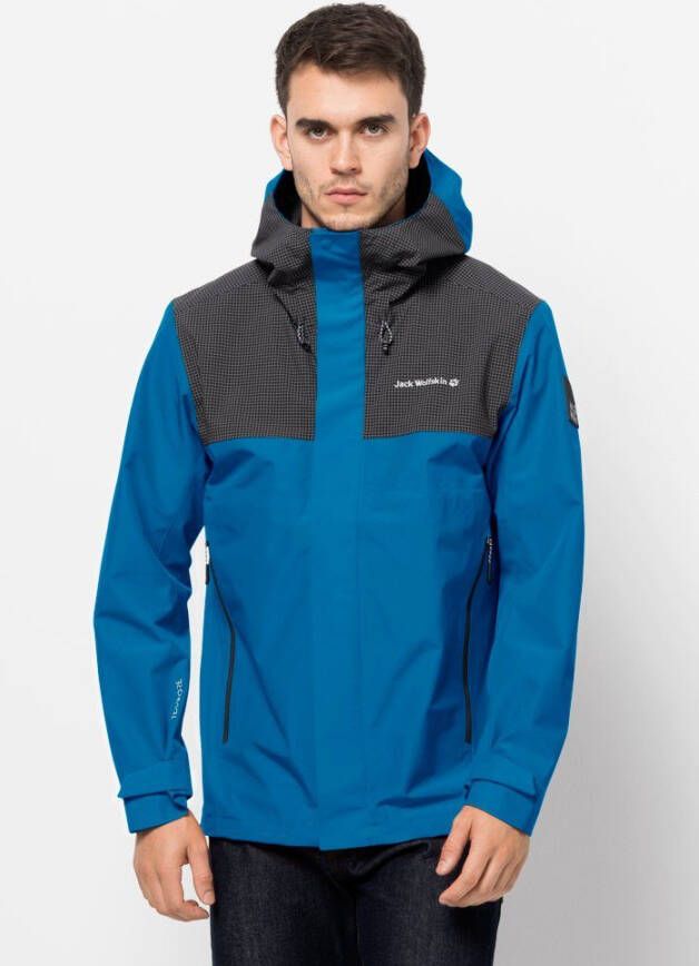 Jack Wolfskin DNA Block Jacket Men Regenjack Heren XXL blue pacific blue pacific