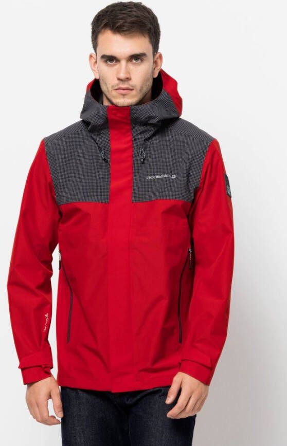 Jack Wolfskin DNA Block Jacket Men Regenjack Heren XL adrenaline red adrenaline red