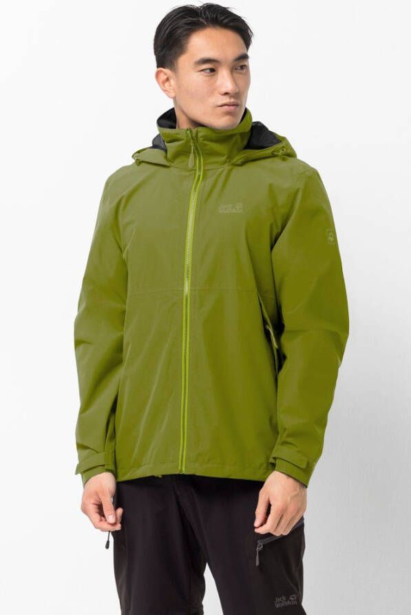 Jack Wolfskin Evandale Jacket Men Regenjack heren XXL groen golden cypress