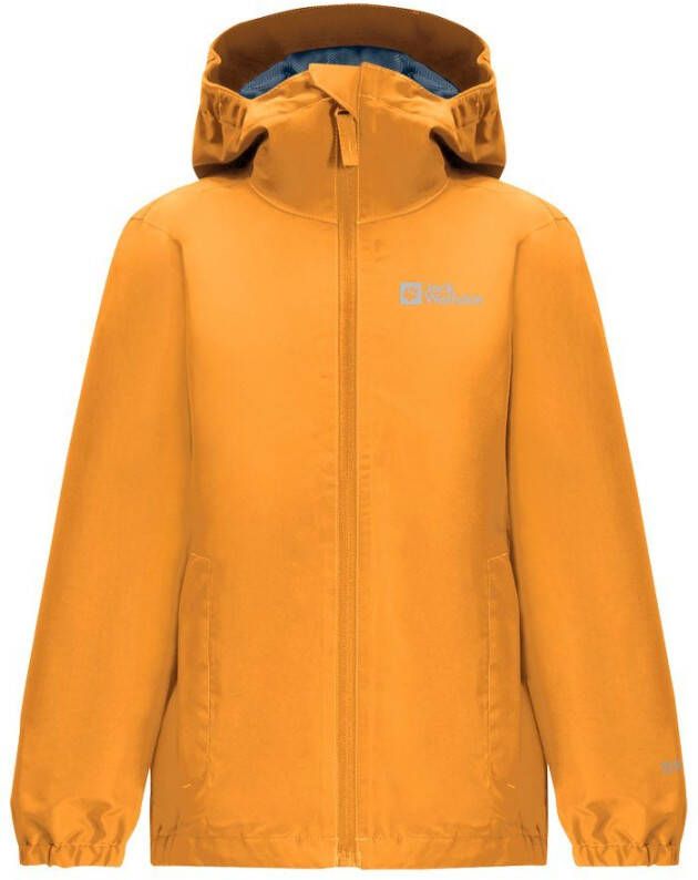 Jack Wolfskin Flaze Jacket Kids Regenjack Kinderen 116 bruin orange pop