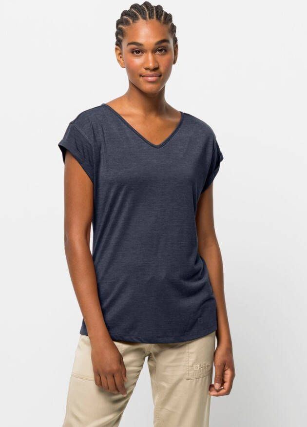Jack Wolfskin Coral Coast T-Shirt Women Dames T-shirt XS blue night blue