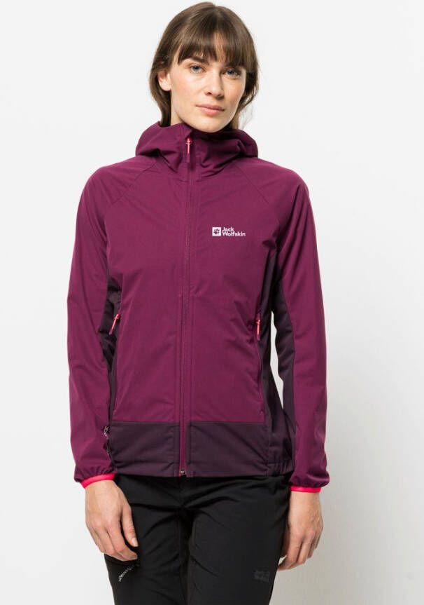 Jack Wolfskin Eagle Peak II-Personen Softshell Women Softshelljack Dames XXL purper wild berry