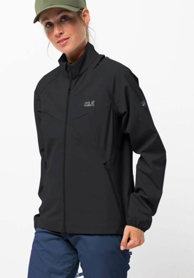 Jack Wolfskin Tandem Softshell Women fietsjack dames XL zwart black