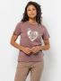 Jack Wolfskin Camping Love T-Shirt Women T-shirt van biologisch katoen Dames XS afterglow - Thumbnail 1