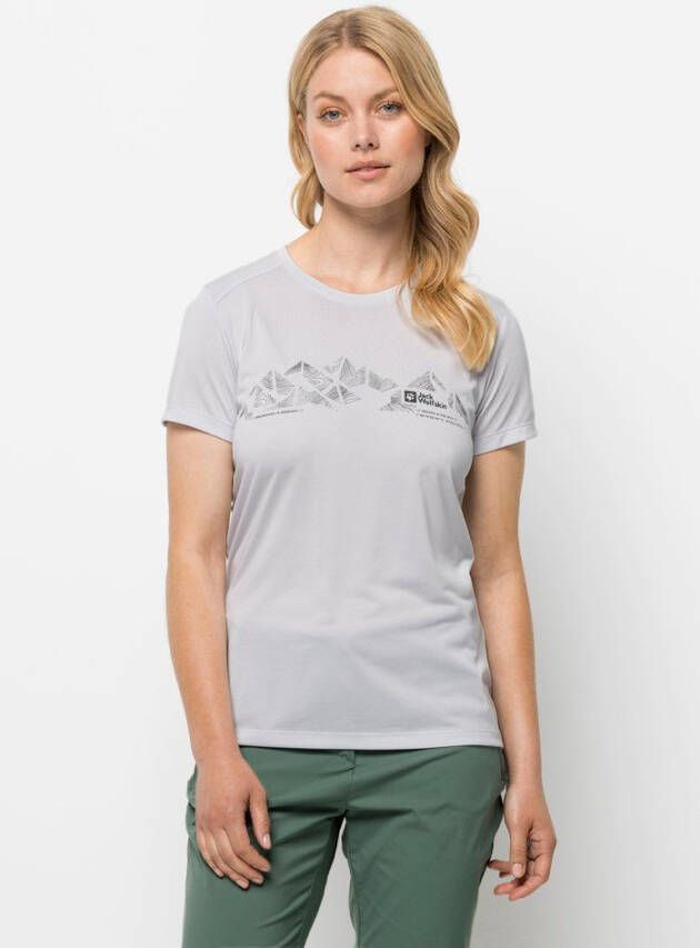 Jack Wolfskin Crosstrail Graphic T-Shirt Women Functioneel shirt Dames XS white cloud white cloud