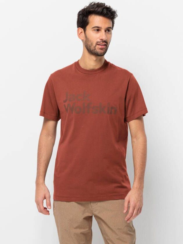 Jack Wolfskin Essential Logo T-Shirt Men T-shirt van biologisch katoen Heren S carmine - Foto 1