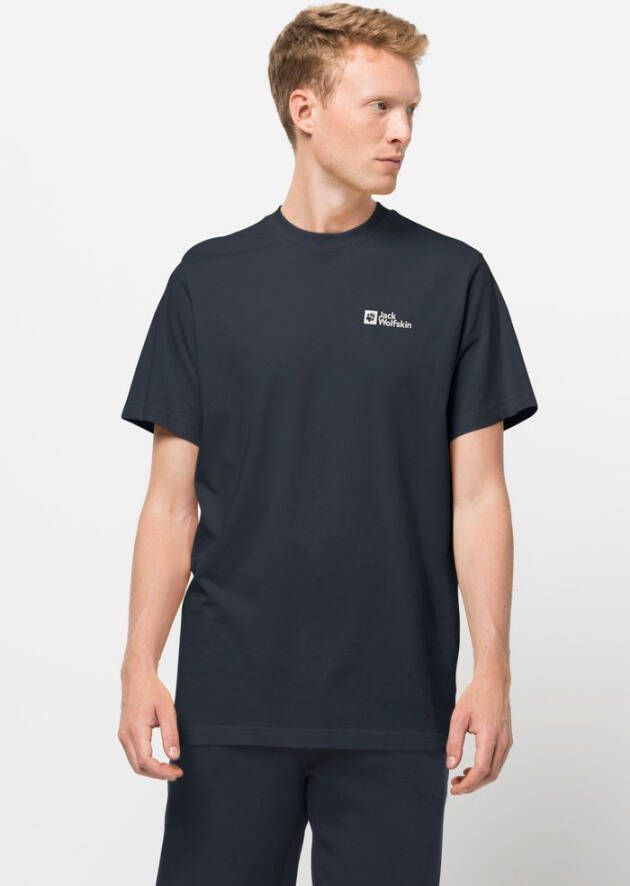 Jack Wolfskin Essential T-Shirt Men Heren T-shirt van biologisch katoen XXL blue night blue