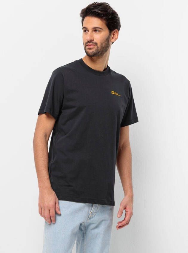 Jack Wolfskin Essential T-Shirt Men Heren T-shirt van biologisch katoen XXL zwart black