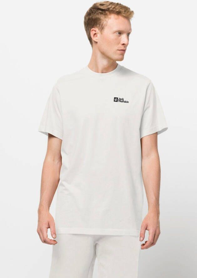Jack Wolfskin Essential T-Shirt Men Heren T-shirt van biologisch katoen XXL white