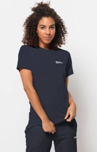 Jack Wolfskin Essential T-Shirt Women Dames T-shirt van biologisch katoen XXL blue night blue