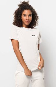 Jack Wolfskin Essential T-Shirt Women Dames T-shirt van biologisch katoen XXL geel white