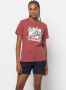 Jack Wolfskin Florell Box T-Shirt Women Dames T-shirt van biologisch katoen XL faded rose faded rose - Thumbnail 1