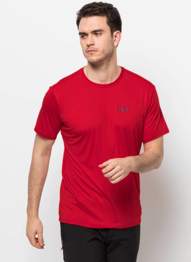 Jack Wolfskin Tech T-Shirt Men Functioneel shirt Heren S adrenaline red adrenaline red