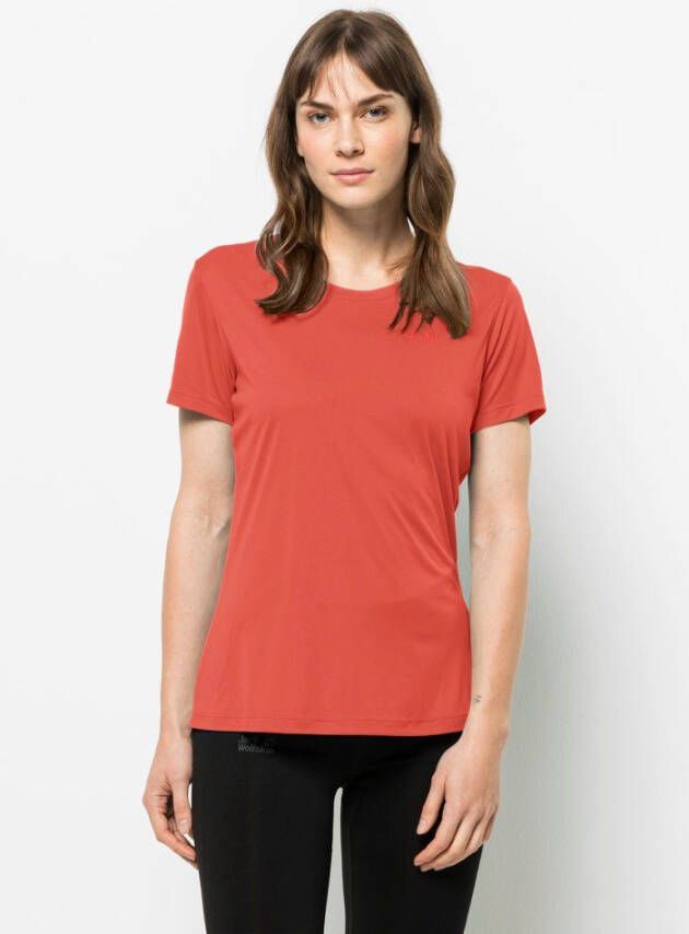 Jack Wolfskin Tech T-Shirt Women Functioneel shirt Dames XXL red hot coral