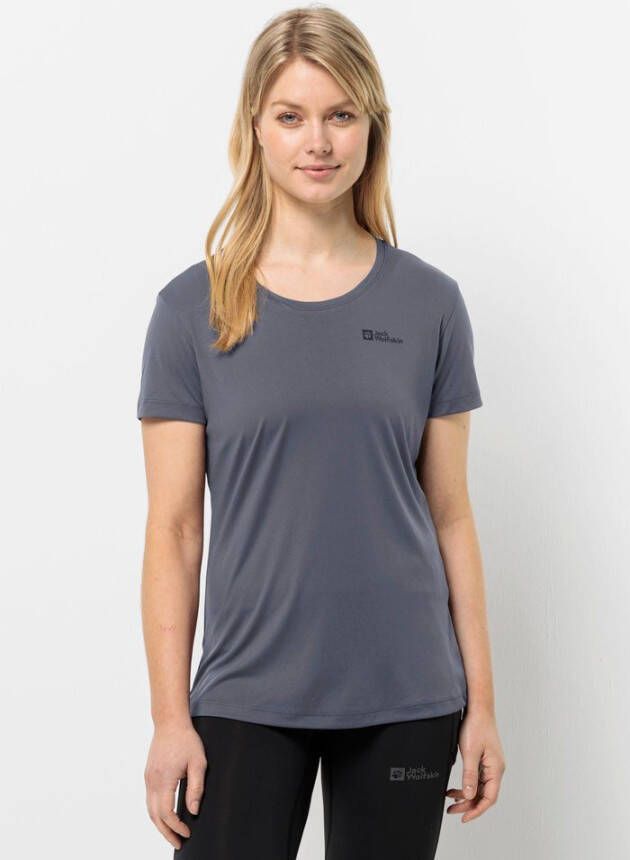 Jack Wolfskin Tech T-Shirt Women Functioneel shirt Dames XL dolphin