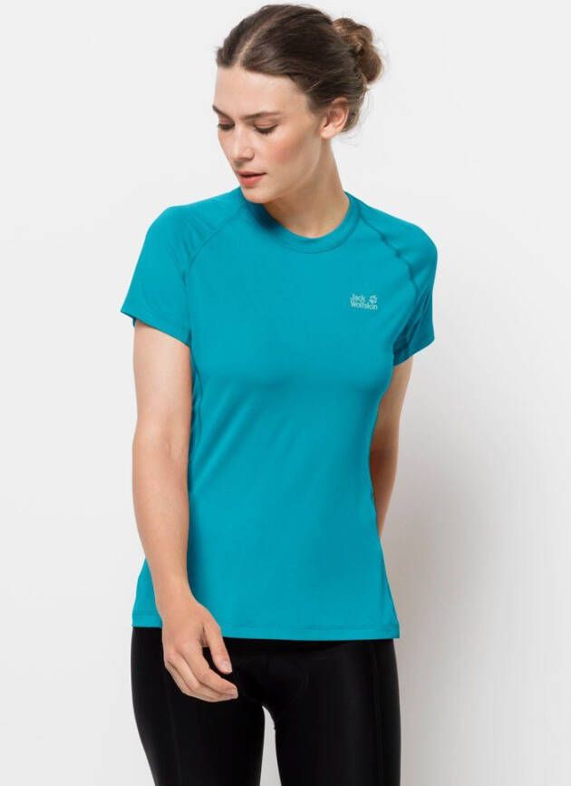 Jack Wolfskin Tourer Vent Support System T-Shirt Women Fietstricot Dames XS blauw dark aqua