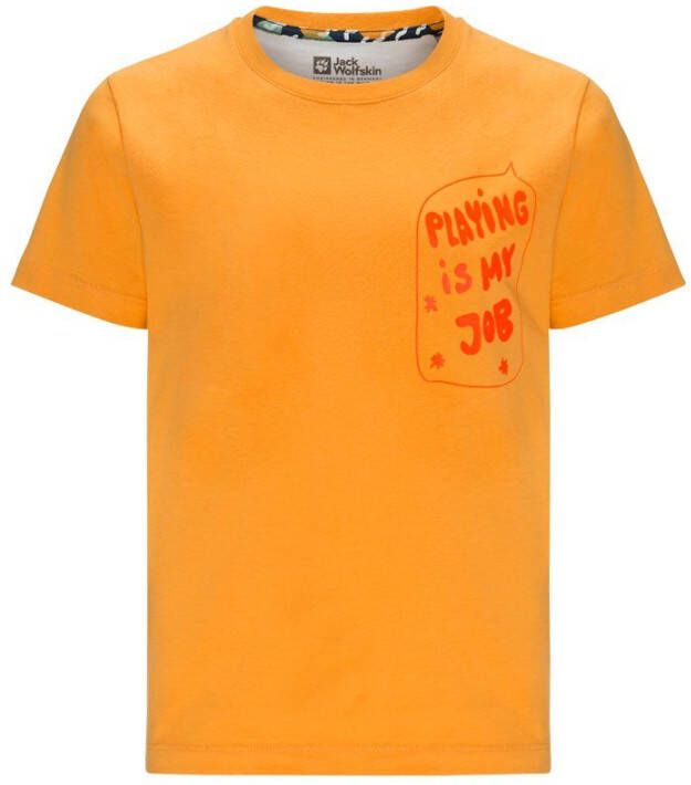 Jack Wolfskin Villi T-Shirt Kids Duurzaam T-shirt Kinderen 104 bruin orange pop