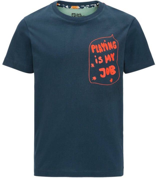 Jack Wolfskin Villi T-Shirt Kids Duurzaam T-shirt Kinderen 116 dark sea dark sea
