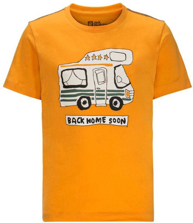 Jack Wolfskin Wolf & VAN T-Shirt Duurzaam T-shirt Kinderen 104 bruin orange pop