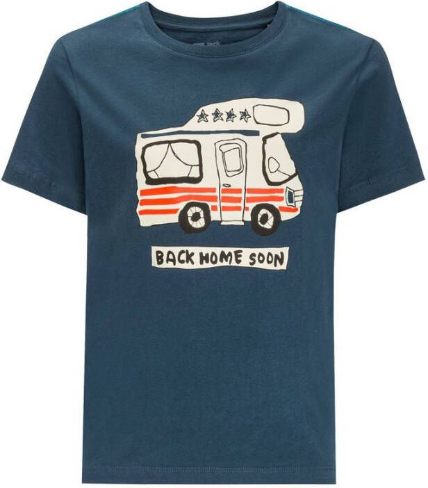 Jack Wolfskin Wolf & VAN T-Shirt Duurzaam T-shirt Kinderen 116 dark sea dark sea