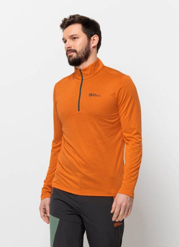 Jack Wolfskin SKY Thermal HZ Men Functioneel shirt met lange mouwen Heren M oranje blood orange