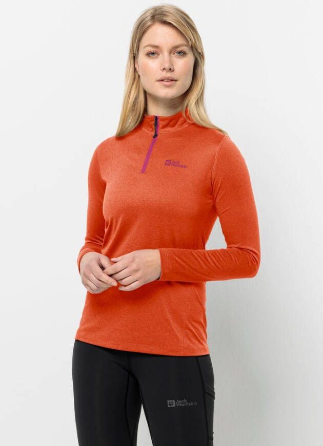 Jack Wolfskin SKY Thermal HZ Women Functioneel shirt met lange mouwen Dames XS vibrant orange vibrant orange