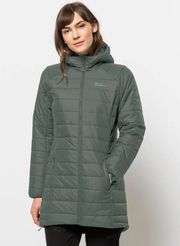 Jack Wolfskin Bergland Ins Coat Women Winterjas Dames XL groen hedge green
