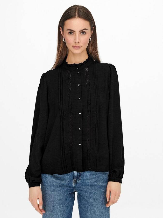 JDY Blouse met ruches ELLIS L S LACE SHIRT WVN NOOS - Foto 4