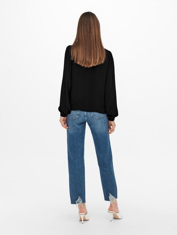 JDY Blouse met ruches ELLIS L S LACE SHIRT WVN NOOS - Foto 3