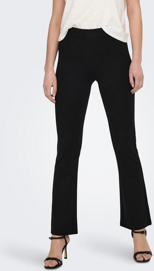 Jacqueline de Yong Zwarte broek met elastische taille Black Dames - Foto 3