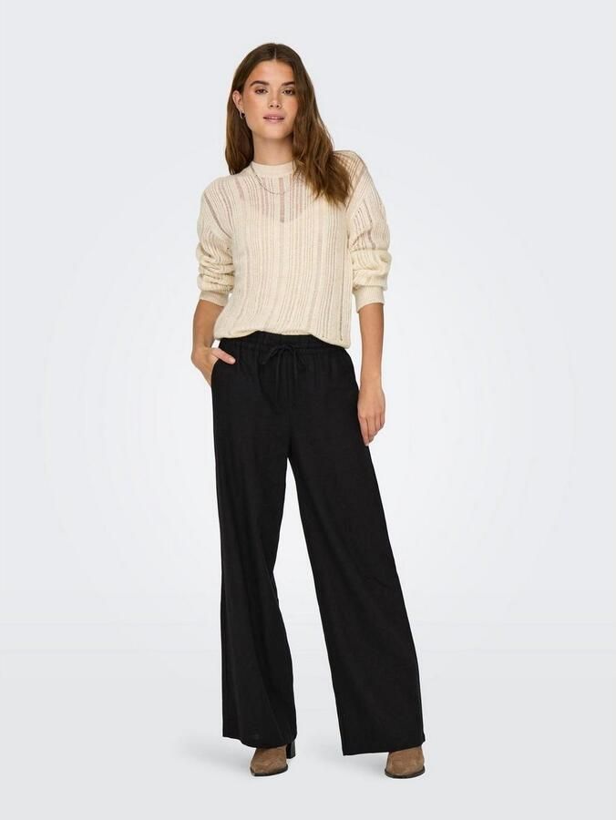 JDY Comfortbroek SAY LINEN HW WIDE PANT WVN NOOS - Foto 3