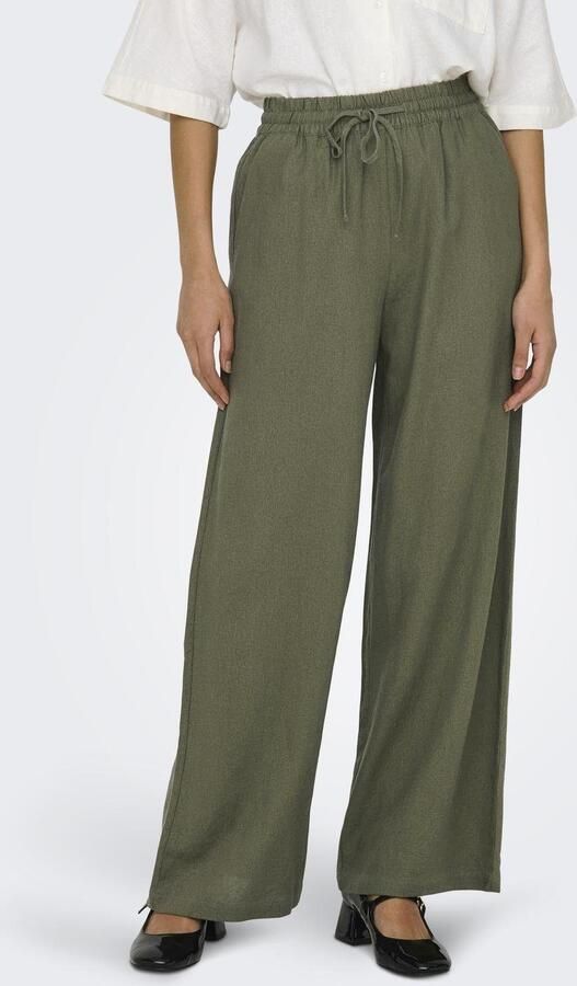JDY Comfortbroek SAY LINEN HW WIDE PANT WVN NOOS - Foto 10