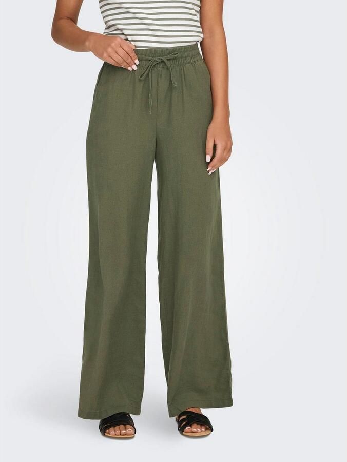 JDY Comfortbroek SAY LINEN HW WIDE PANT WVN NOOS - Foto 4