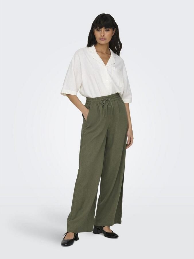 JDY Comfortbroek SAY LINEN HW WIDE PANT WVN NOOS - Foto 5