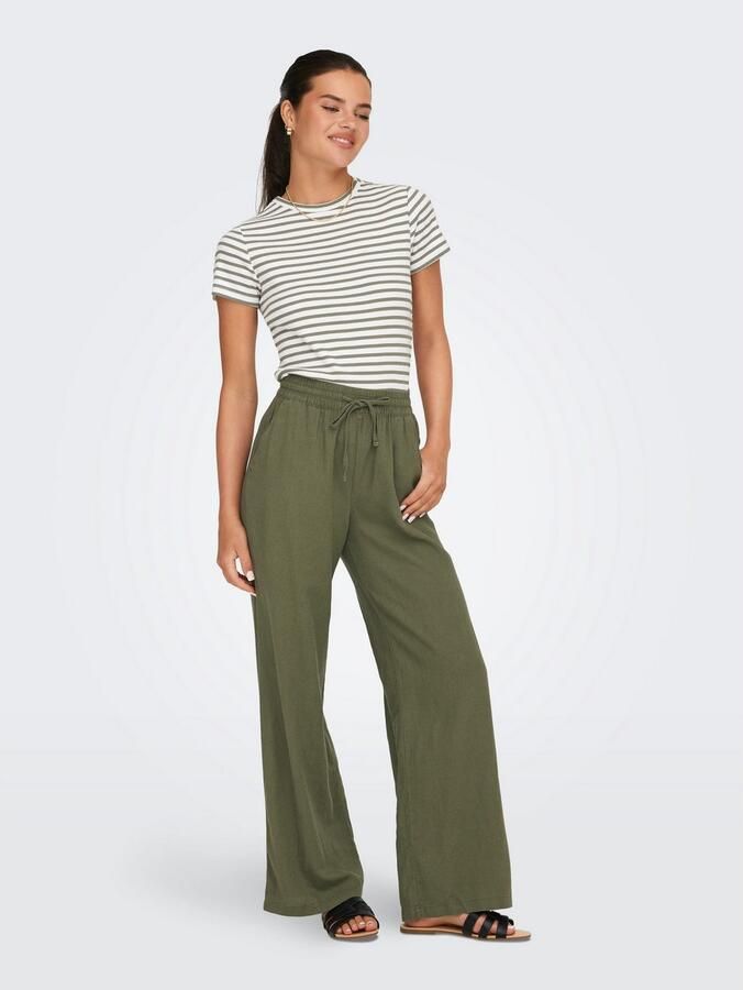 JDY Comfortbroek SAY LINEN HW WIDE PANT WVN NOOS - Foto 6