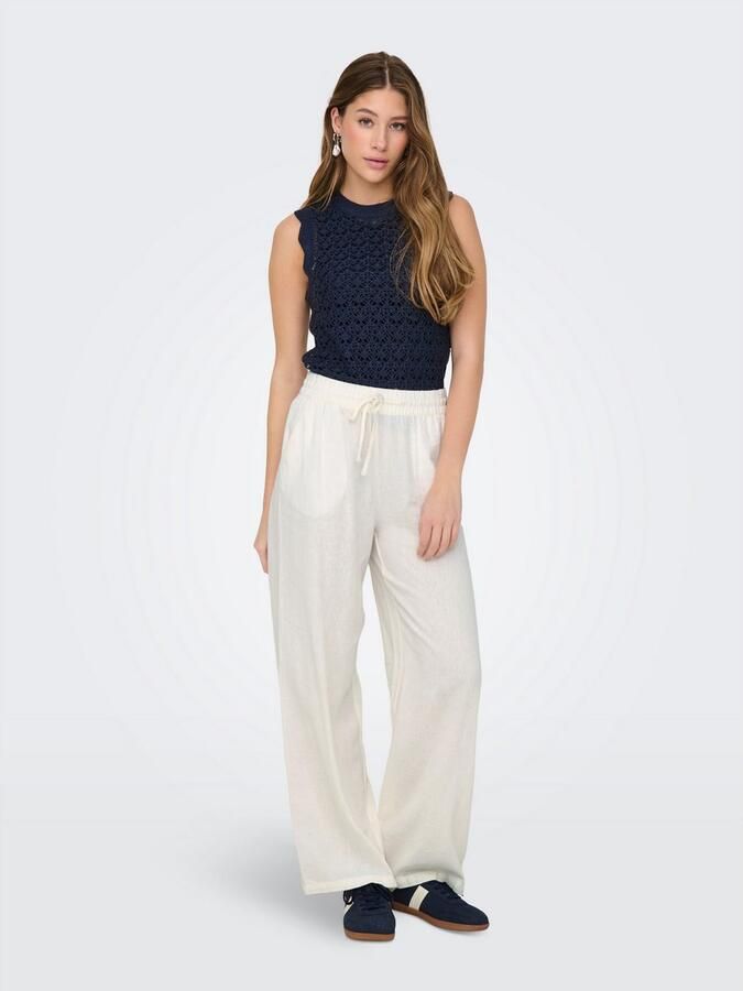 JDY Comfortbroek SAY LINEN HW WIDE PANT WVN NOOS - Foto 3