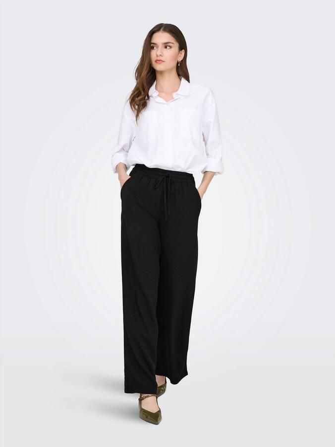 JDY Comfortbroek SAY LINEN HW WIDE PANT WVN NOOS - Foto 8