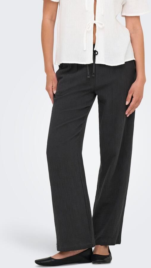 JDY wide leg regular waist casual broek antraciet - Foto 7