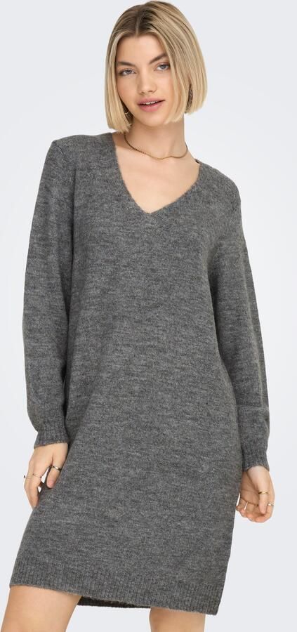 JDY Gebreide jurk ELANORA L S V-NECK DRESS KNT NOOS - Foto 6